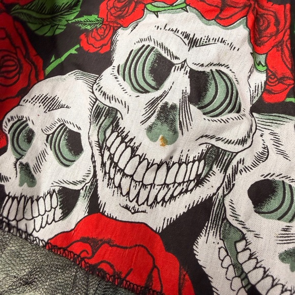 RARE Lip Service  Skull and Rose Dress - Picture 6 of 9